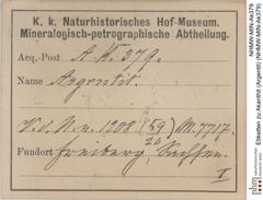 Etiketten zu Akanthit (Argentit) (NHMW-MIN-Ak379)